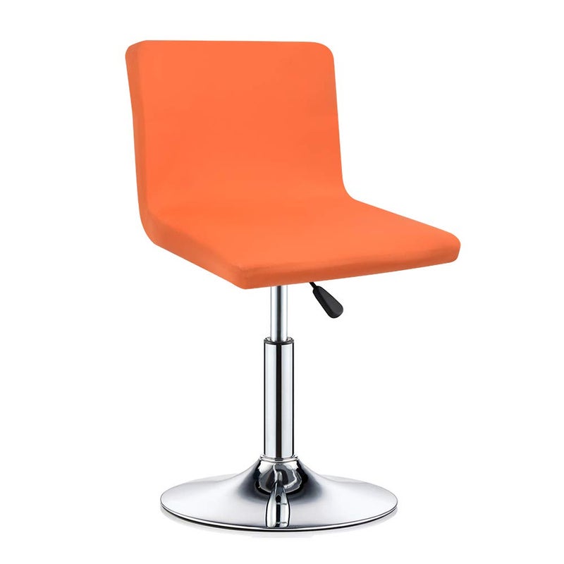 Deisy Dee Stretch Chair Cover Slipcovers for Low Short Back Chair Bar Stool Chair C114 (Orange) - Image 1
